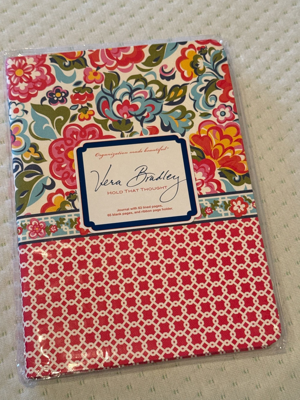 Vera Bradley NWT ‘Hold that Thought’ Hardcover Journal in English Garden